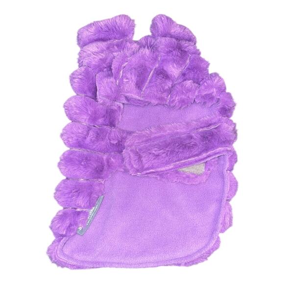 Berkshire Pet Collection XS Dog Coat Jacket Faux Fur Fleece Lined Purple Reverse - Picture 4 of 9
